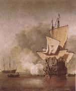 VELDE, Willem van de, the Younger The Cannon Shot France oil painting artist